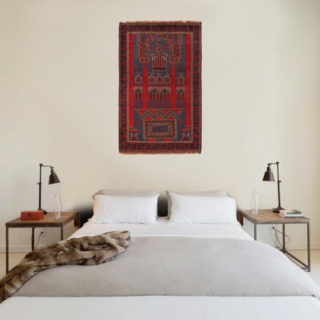 Handmade Prayer Rug 3' 0" x 4' 9" (ft) - No. W15044