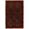 Red Baluch Rug 4' 2" x 6' 8" (ft) - No. W27268