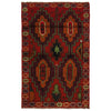 Maroon Color Baluchi Rug 4' x 6' 6" (ft) - No. W27280