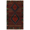 Maroon Baluchi Rug 3' 7" x 6' 2" (ft) - No. W27317