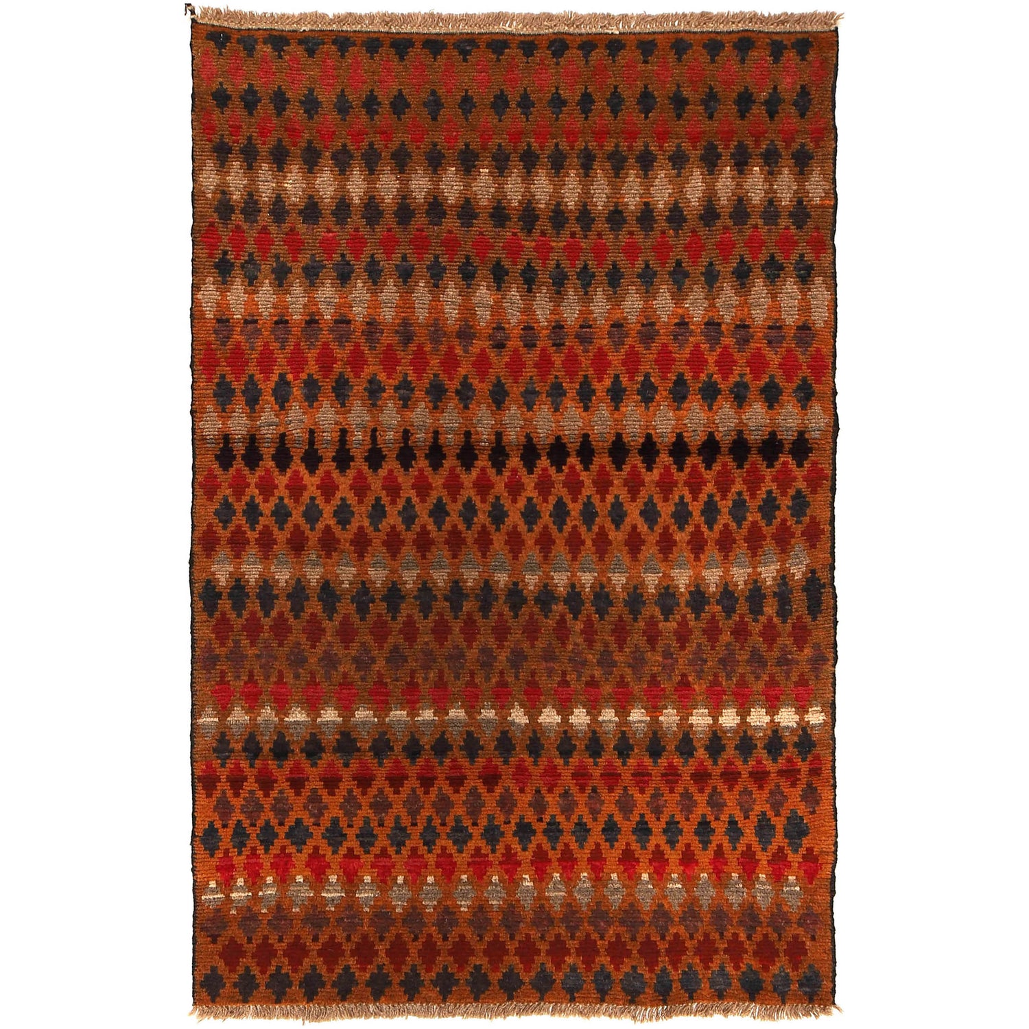 Handmade Baluchi Rug 3' 7" x 5' 7" (ft) - No. W27327