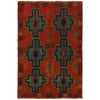 Red Baluch Rug 4' 1" x 6' 3" (ft) - No. W27338