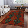 Red Baluch Rug 4' 1" x 6' 3" (ft) - No. W27338