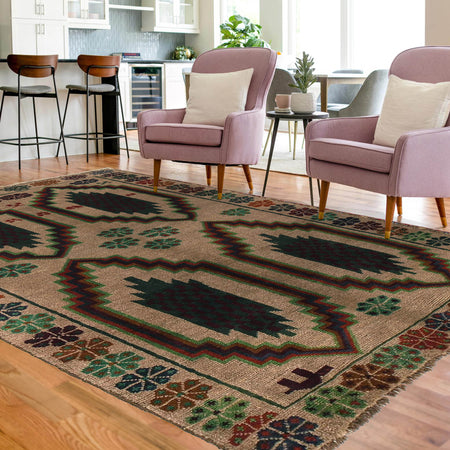 Tribal Baloch Rug 4' 0" x 6' 7" (ft) - No. W27348