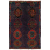 Dark Blue Baluchi Rug 4' 3" x 6' 6" (ft) - No. W27353