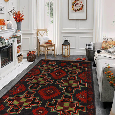 Traditional Baloch Rug 4' 4" x 6' 7" (ft) - No. W27375