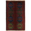 Dark Red Baluchi Rug 4' 1" x 6' 4" (ft) - No. W27376