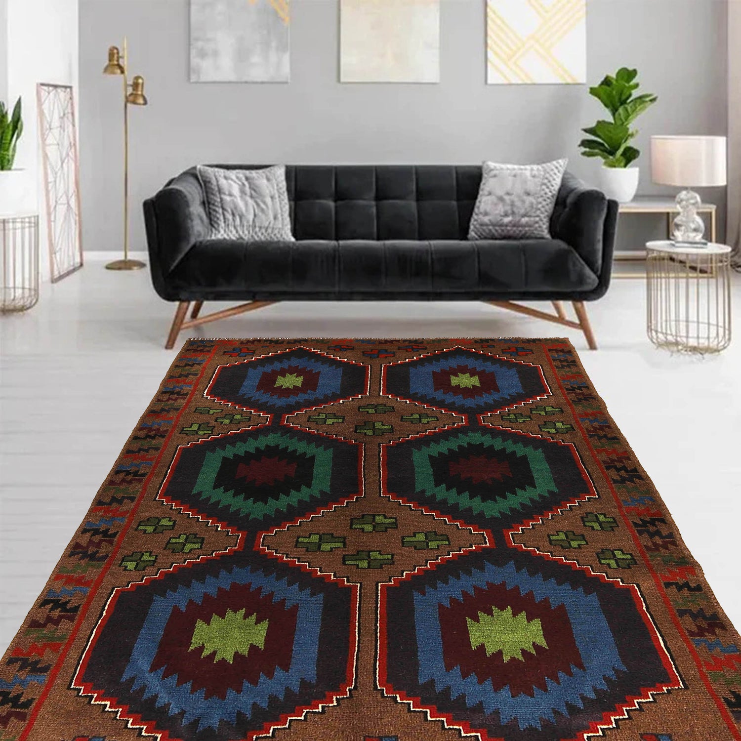 Camal Rug Camel Color Hand Knotted Wool Traditional Area Rug