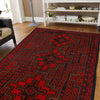 Red Baluch Rug 3' 8" x 5' 10" (ft) - No. W27398