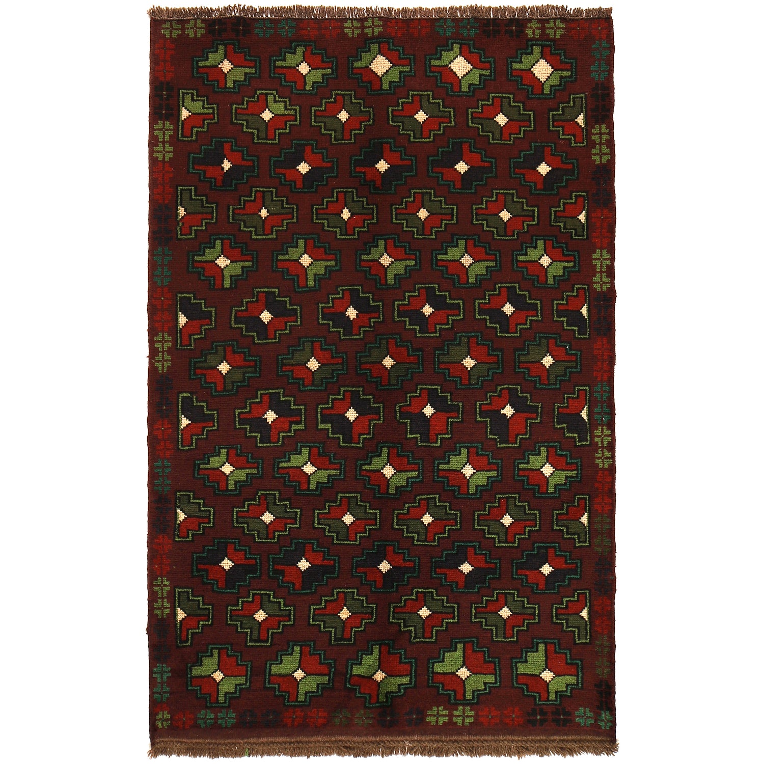 Tribal Baloch Rug 4' 0" x 6' 4" (ft) - No. W27433