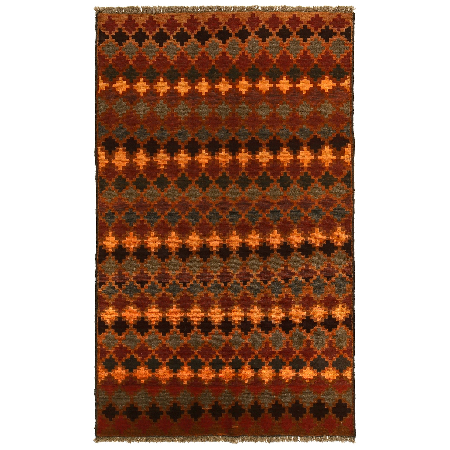 Tribal Baloch Rug 3' 8" x 6' 2" (ft) - No. W27436