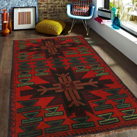 Red Baluch Rug 4' 0" x 6' 8" (ft) - No. W27454