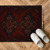 Dark Red Color Doormat 1' 5" x 1' 9" (ft) - No. W27487