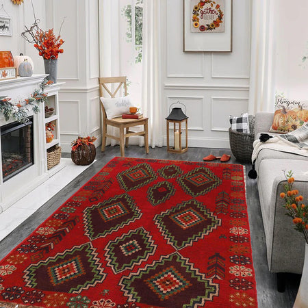 Tribal Baloch Carpet 4' 2" x 6' 5" (ft) - No. W29015