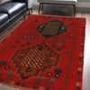 Red Color Baluchi Carpet 4' 2" x 6' 4" (ft) - No. W29021