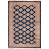 Jaldar Dark Blue Hand Knotted Rug 4' 3" x 6' 1" (ft) - No. W29529