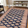 Jaldar Dark Blue Hand Knotted Rug 4' 3" x 6' 1" (ft) - No. W29529