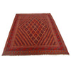 Red Color Mashwani Rug 5' 3" x 6' 2" (ft) - No. W29660