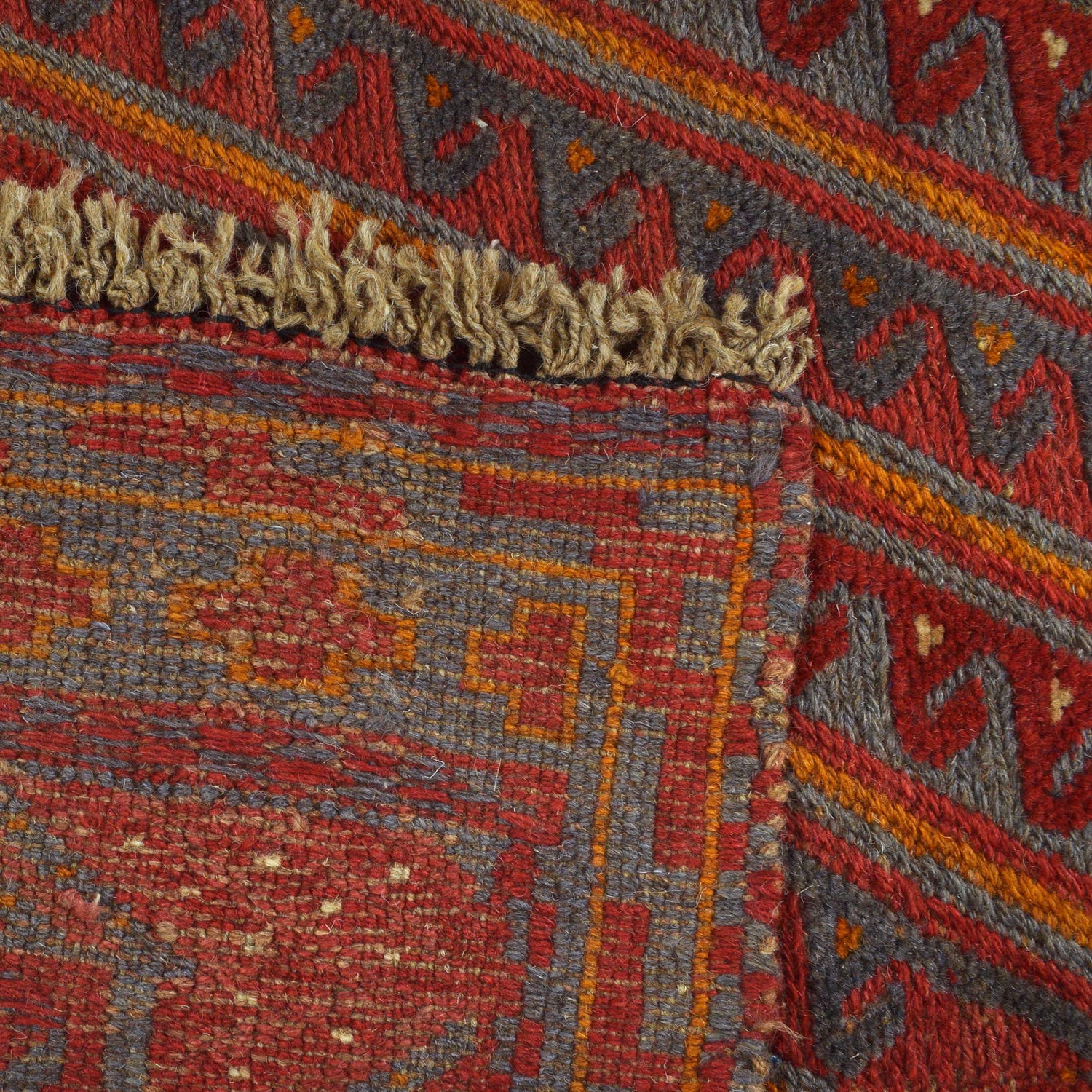 Red Color Mashwani Rug 5' 3" x 6' 2" (ft) - No. W29660