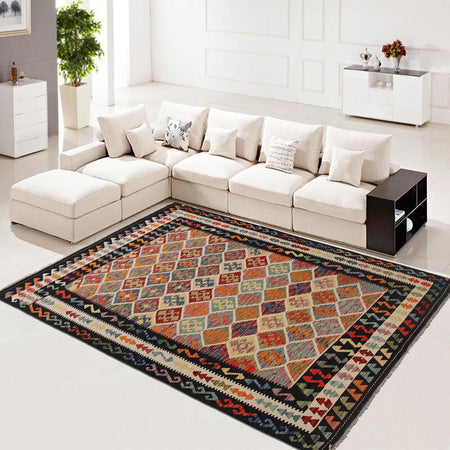 Handmade Vegetable Kilim 5' 8" x 8' 2" (ft) - No. W30121
