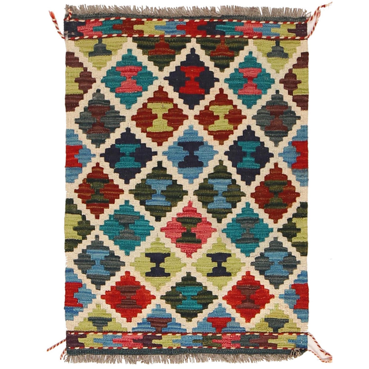 Handmade Vegetable Kilim 2' 0" x 2' 7" (ft) - No. W30311