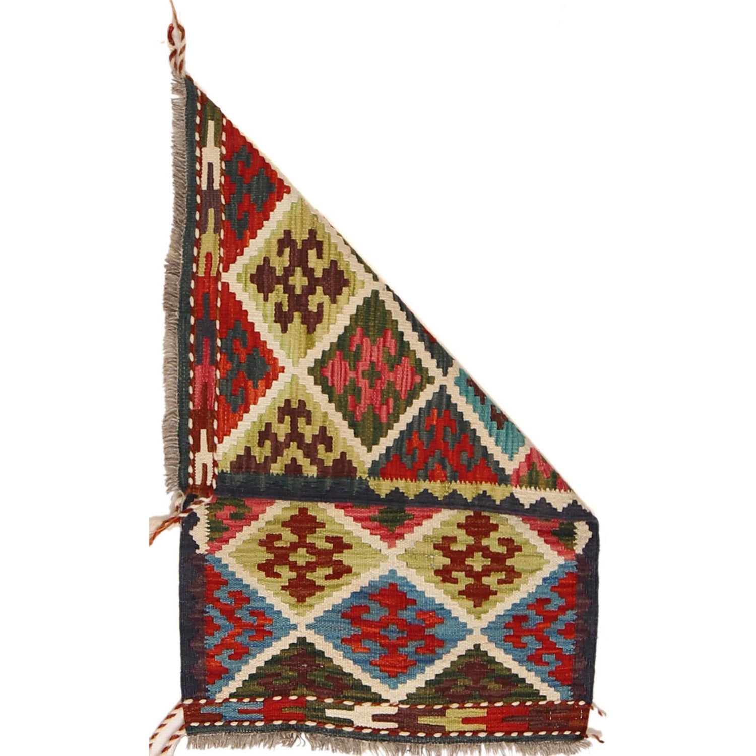 Handmade Vegetable Kilim 1' 11" x 2' 11" (ft) - No. W30315