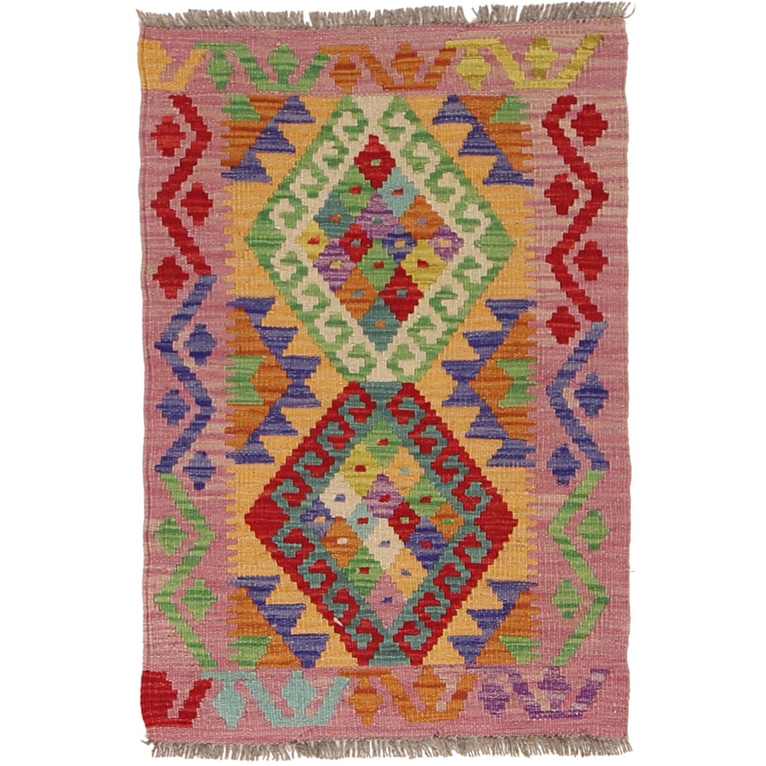 Handmade Vegetable Kilim 1' 10" x 3' 0" (ft) - No. W30319
