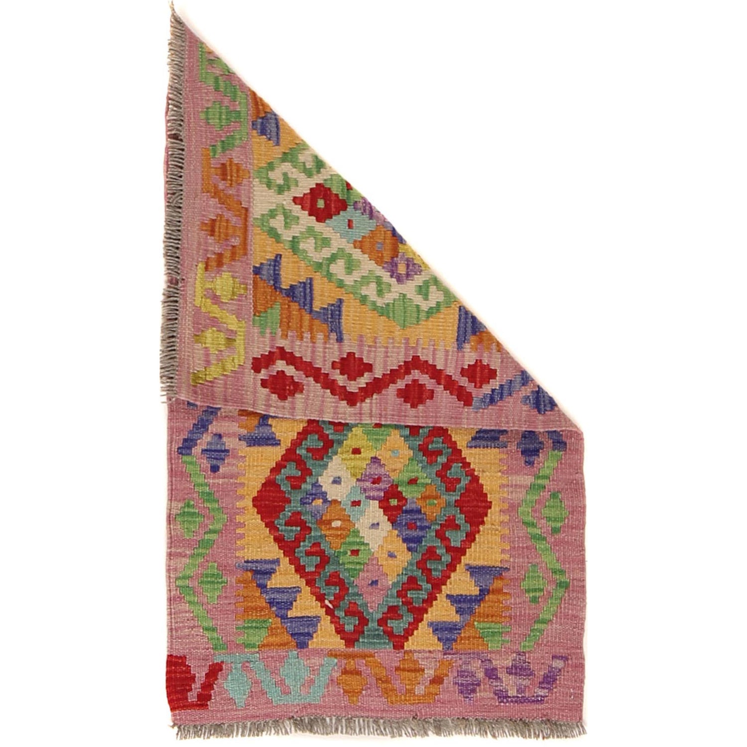 Handmade Vegetable Kilim 1' 10" x 3' 0" (ft) - No. W30319