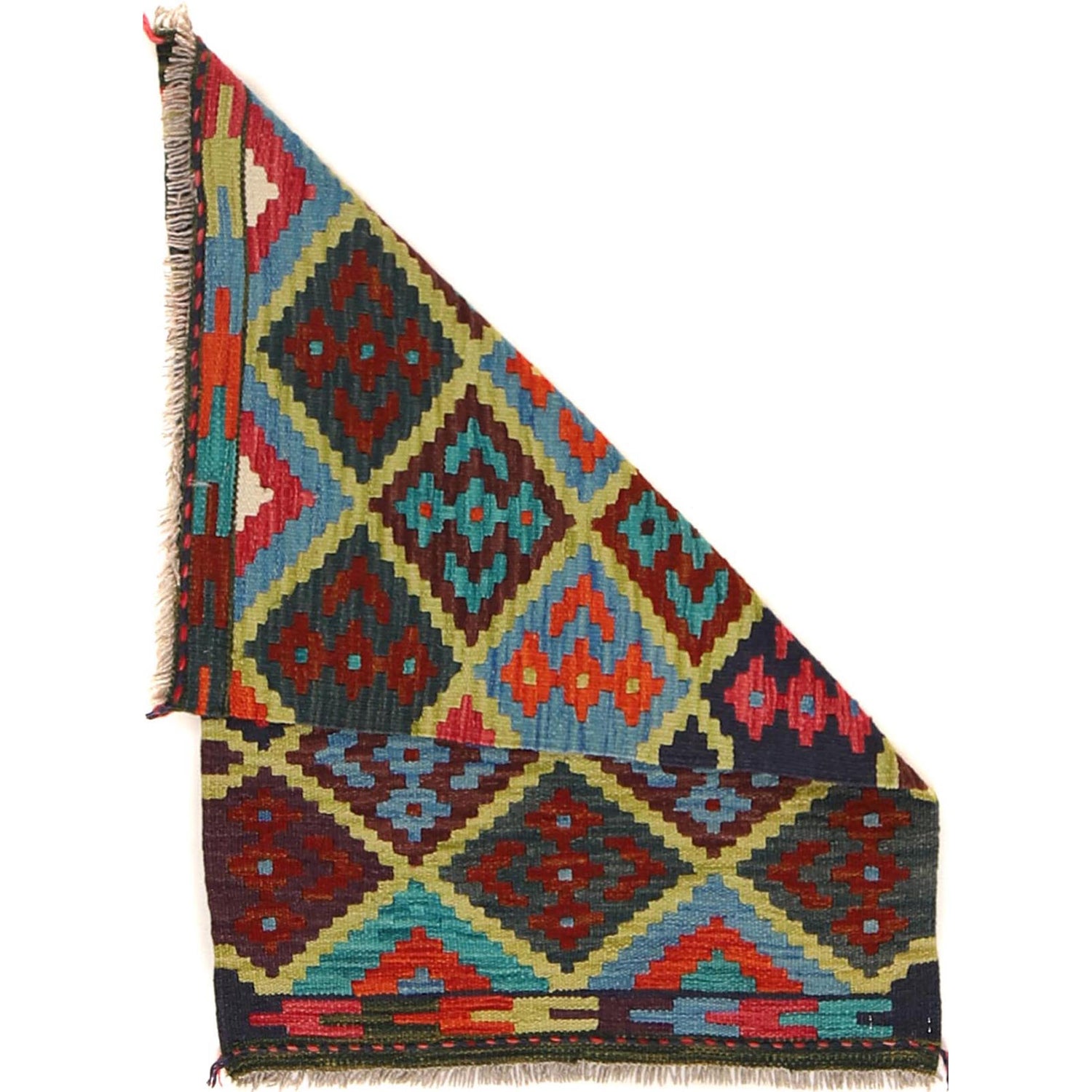 Handmade Vegetable Kilim 2' 0" x 2' 10" (ft) - No. W30335