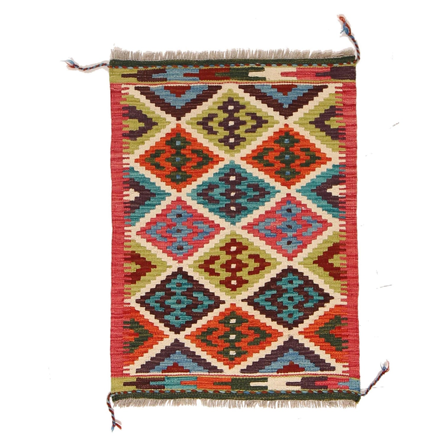 Handmade Vegetable Kelim 2' 0" x 2' 10" (ft) - No. W30336