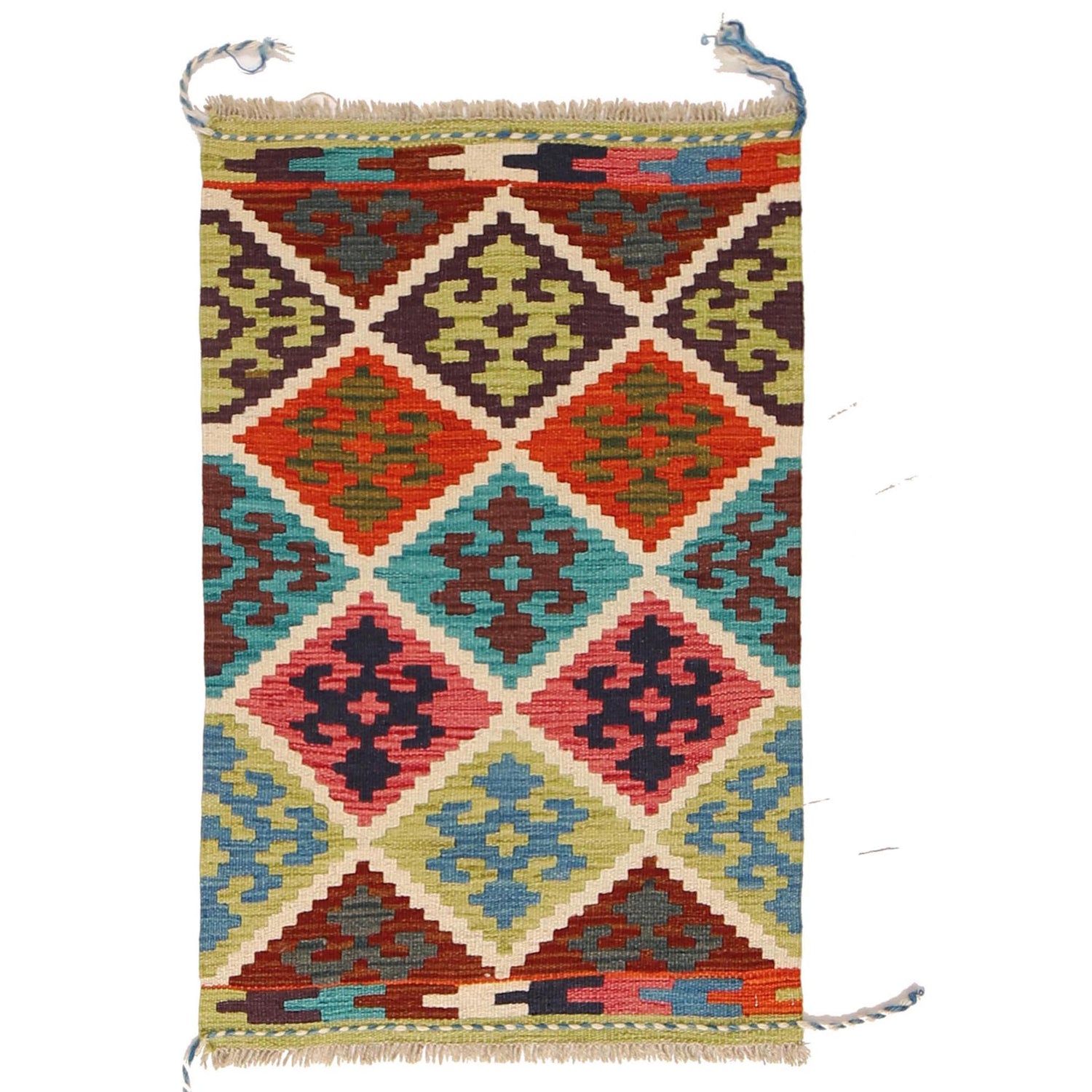 Handmade Vegetable Kilim 2' 0" x 3' 1" (ft) - No. W30341