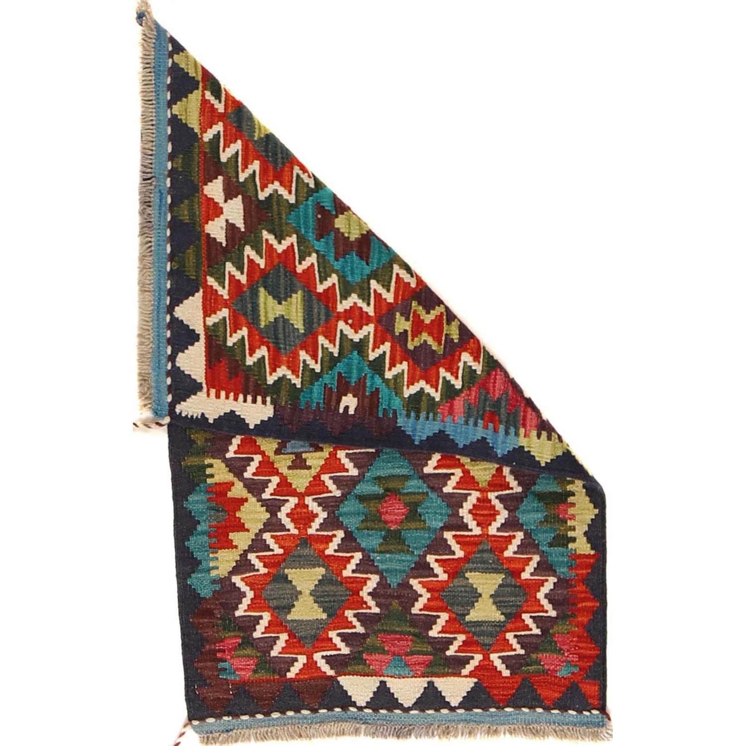 Handmade Vegetable Kelim 1' 10" x 3' 0" (ft) - No. W30351