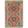 Handmade Vegetable Kilim 2' 1" x 2' 11" (ft) - No. W30356