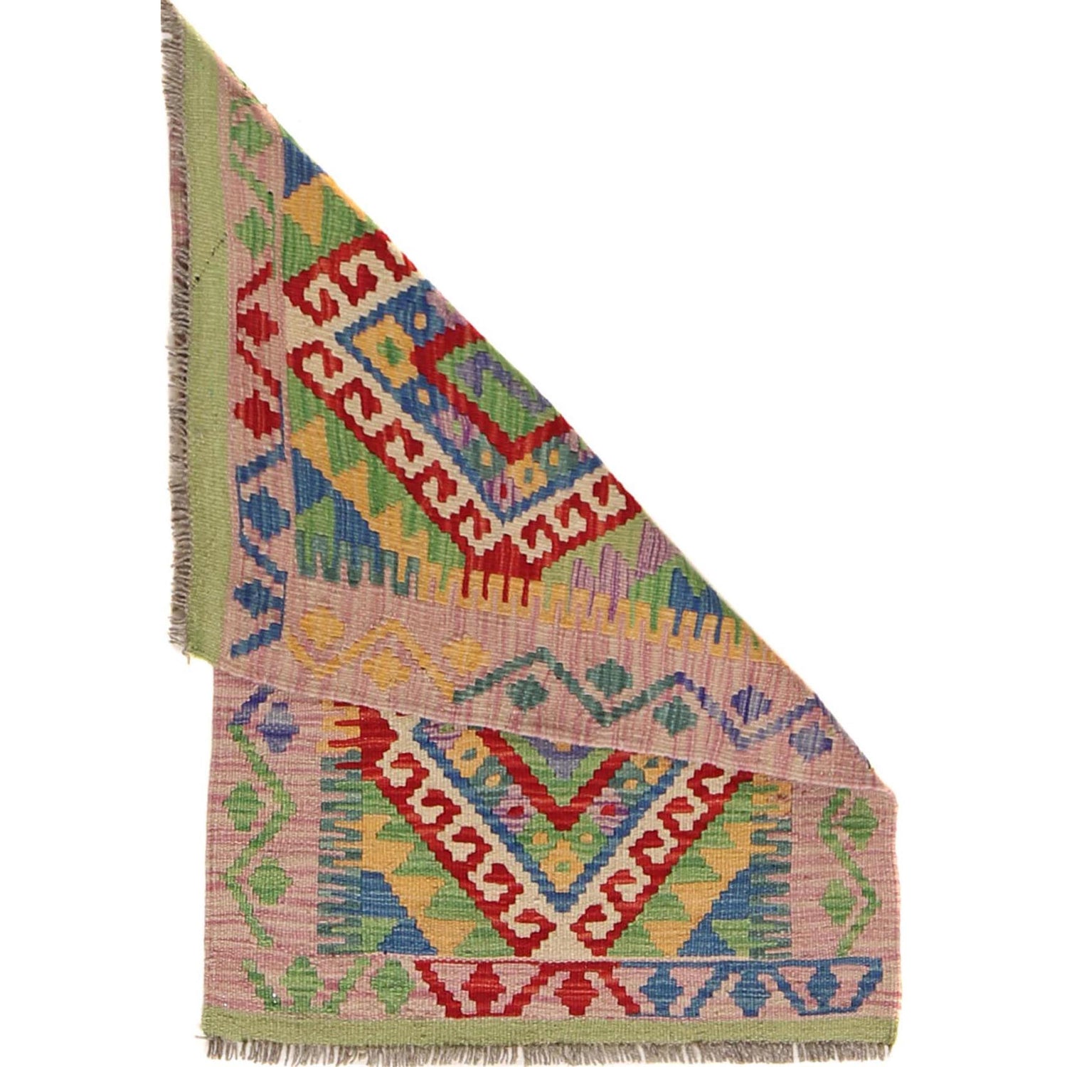 Handmade Vegetable Kilim 2' 1" x 2' 11" (ft) - No. W30356