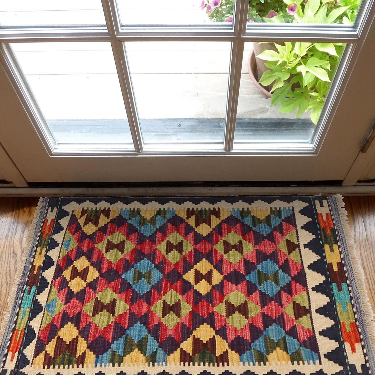 Handmade Vegetable Kilim 2' 0" x 3' 1" (ft) - No. W30363