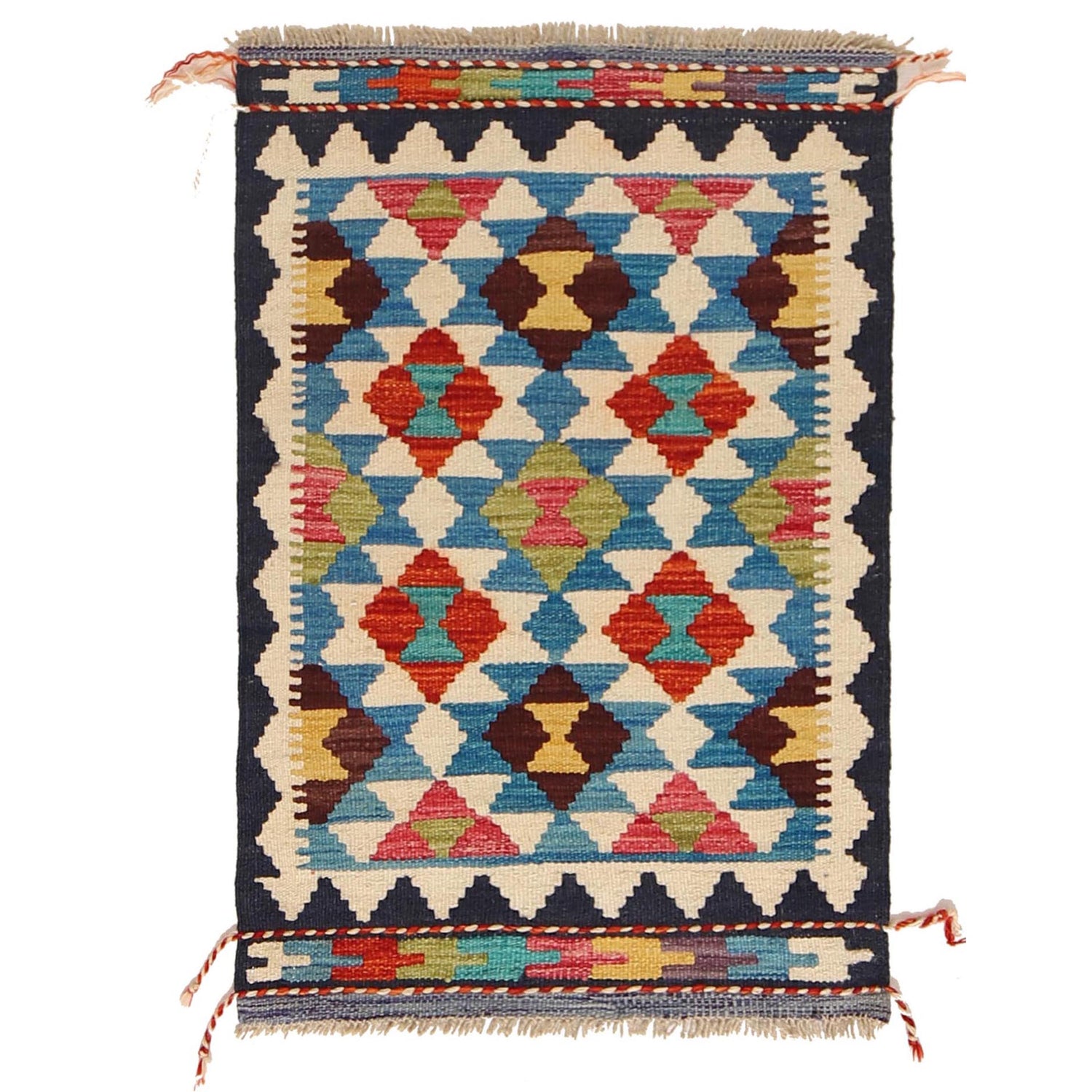 Handmade Vegetable Kelim 2' 0" x 2' 11" (ft) - No. W30367