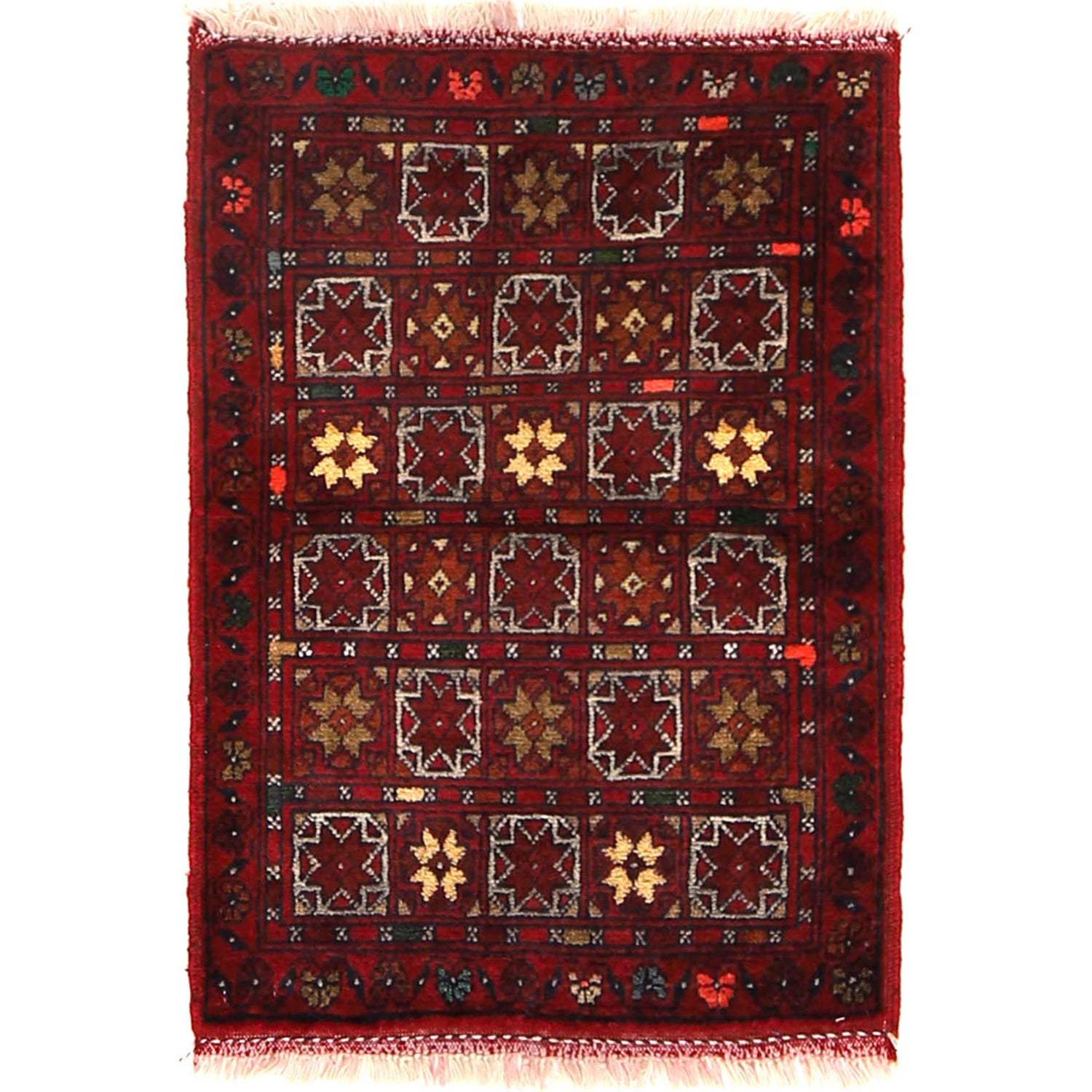 Red Doormat 1' 9" x 2' 6" (ft) - No. W30396