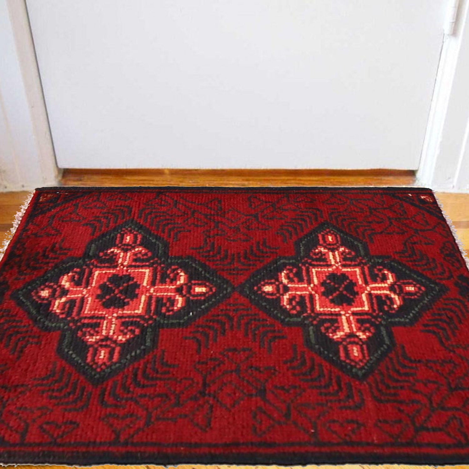 Handmade Door Mat 1' 6" x 2' 2" (ft) - No. W30415