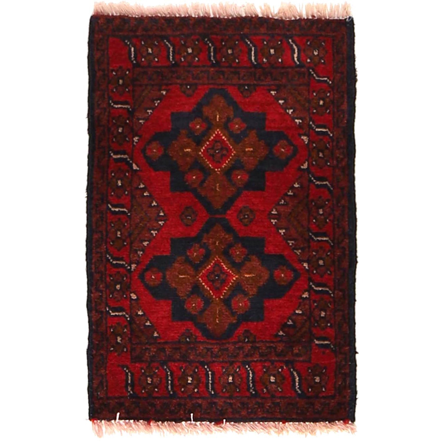 Red Color Doormat 1' 4" x 2' 1" (ft) - No. W30418