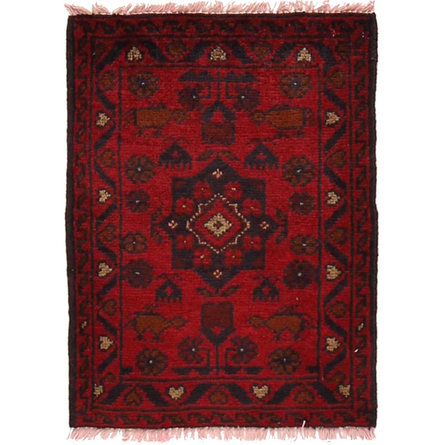 Red Color Doormat 1' 6" x 2' 0" (ft) - No. W30435