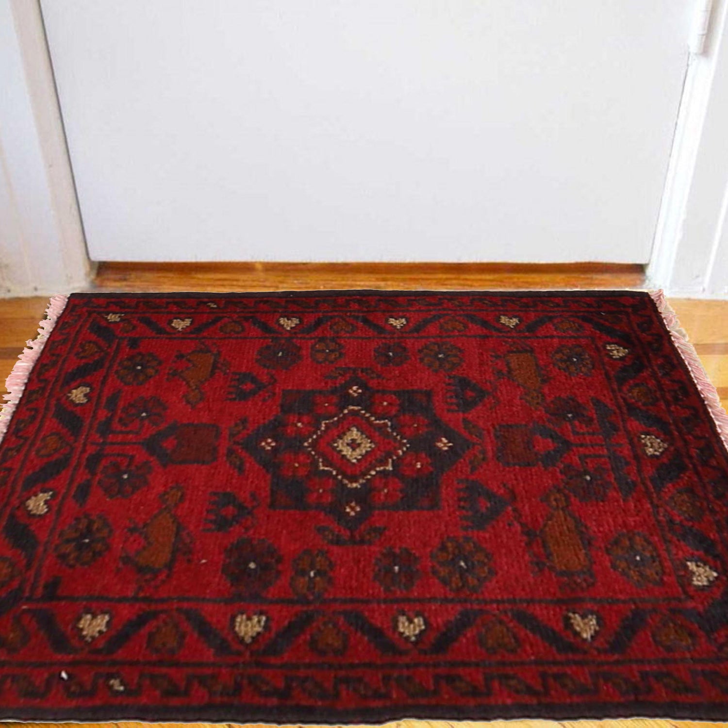 Red Color Doormat 1' 6" x 2' 0" (ft) - No. W30435