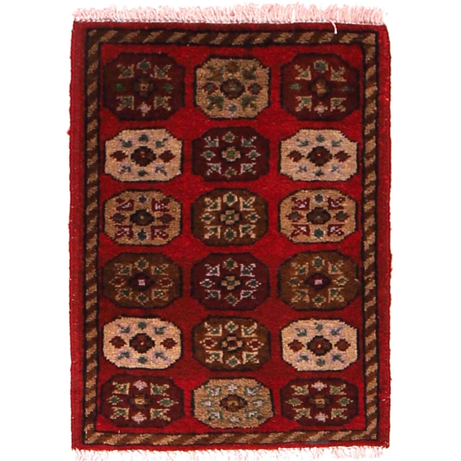 Handmade Foot Mat 1' 5" x 1' 11" (ft) - No. W30442