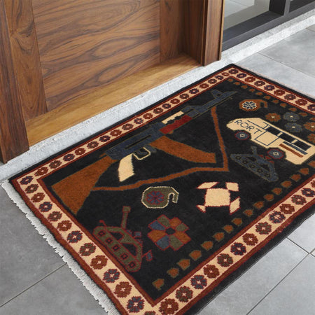 War Rug 2' 0" x 2' 10" (ft) - No. W30697