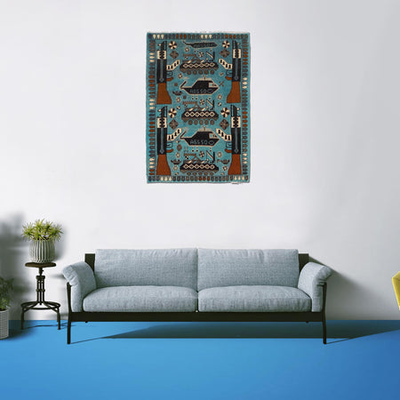 Hand Knotted War Rug 2' 10" x 4' 3" (ft) - No. W30737