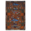 Hand Knotted War Rug 2' 2" x 3' 2" (ft) - No. W30739