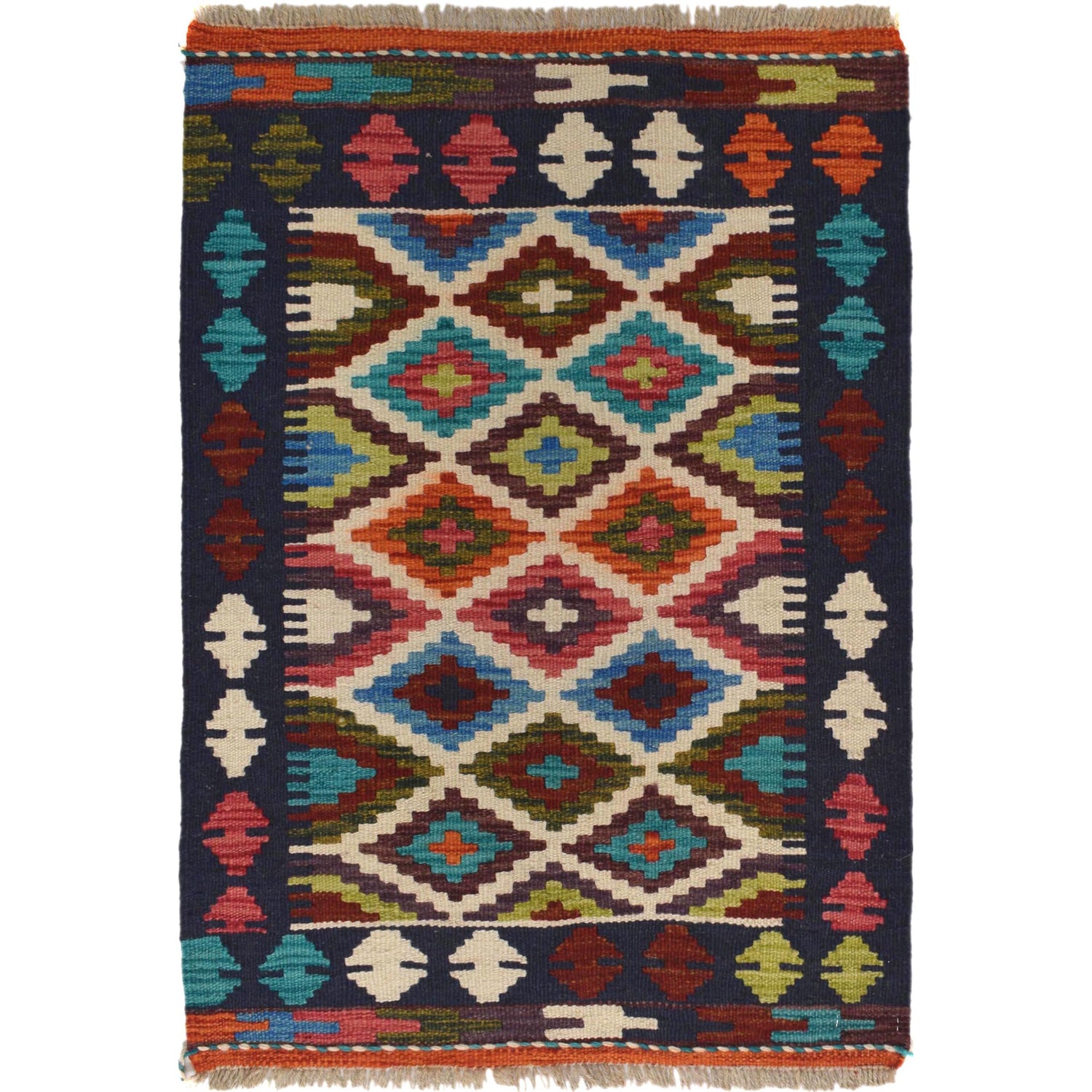 Handmade Vegetable Kilim 2' 0" x 3' 0" (ft) - No. W30751