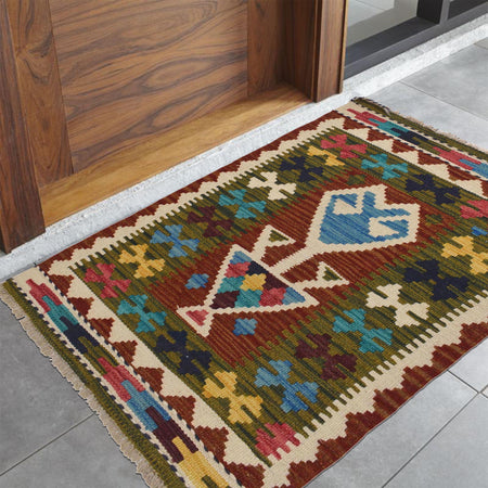 Handmade Vegetable Kilim 2' 0" x 3' 1" (ft) - No. W30752