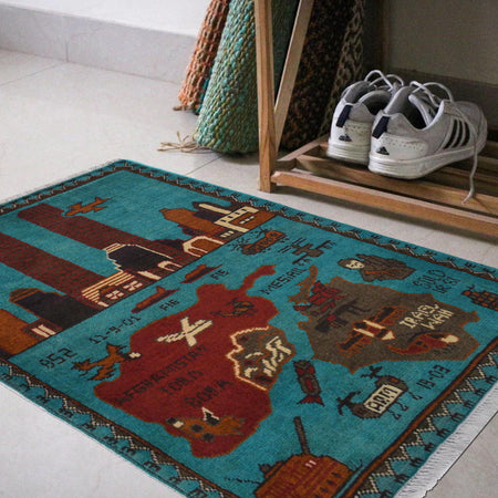 Handmade War Rug 2' 0" x 3' 1" (ft) - No. W30807