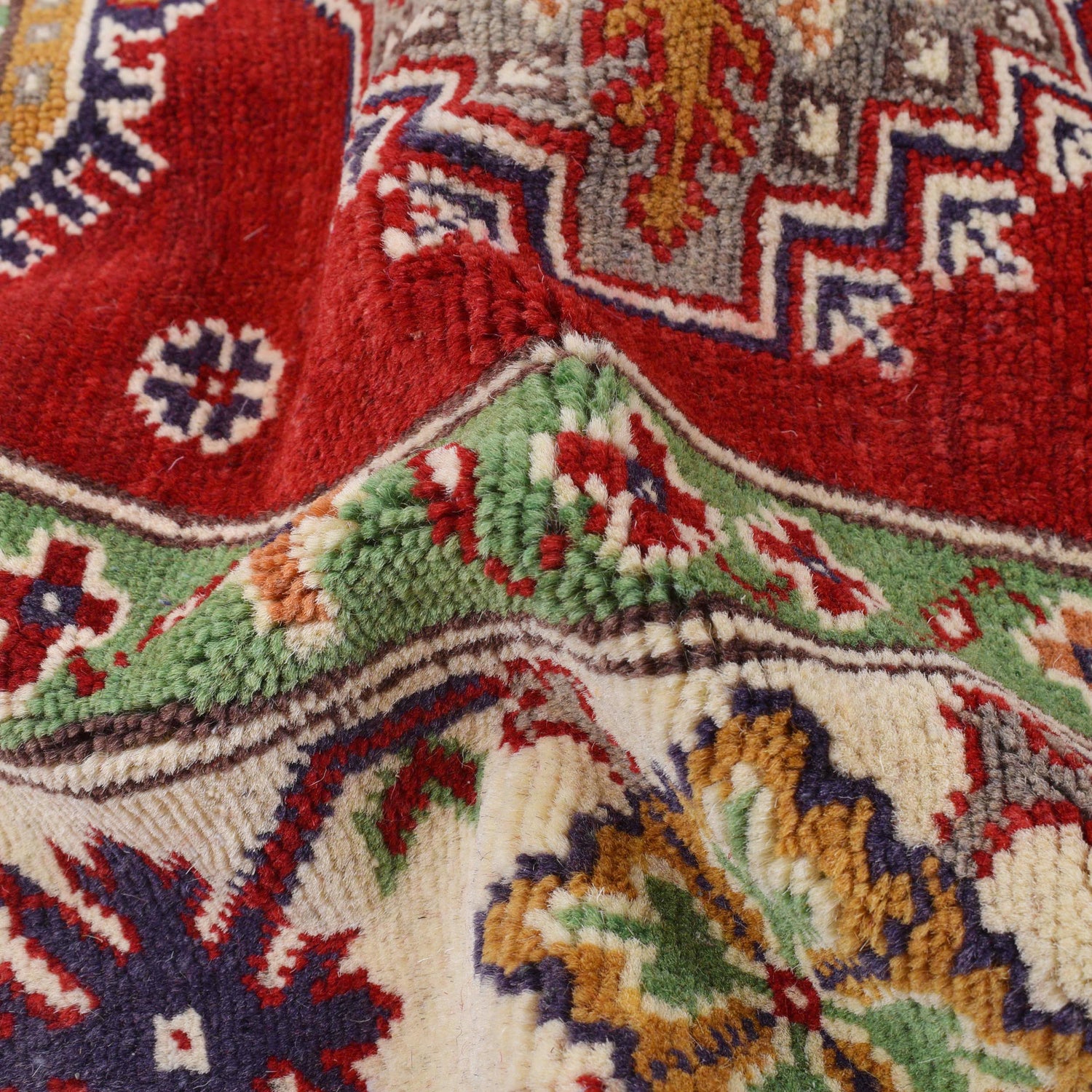 Hand Knotted Kazak Rug 5' 1 x 6' 8 (ft) - No. W30842