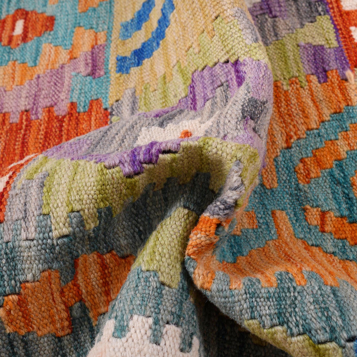 Vegetable Kelim Runner 2' 7" x 9' 7" (ft) - No. W30859